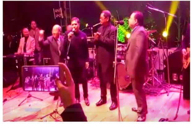 CM Sangma dances with opposition leaders