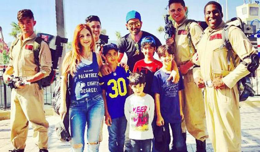 hrithik roshan in vacation with ex wife and sons