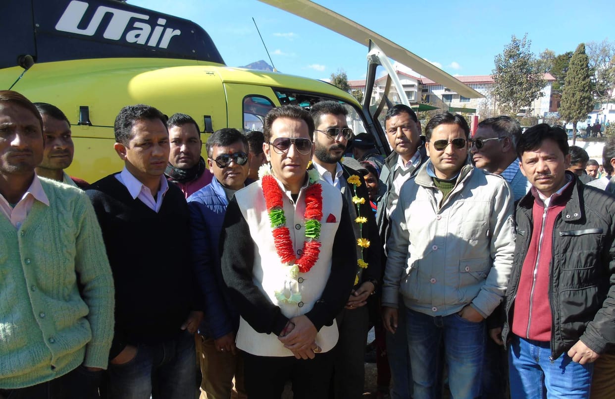 dehradun gopeshwar heli service first day.