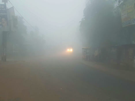 The fog disrupted normal life
