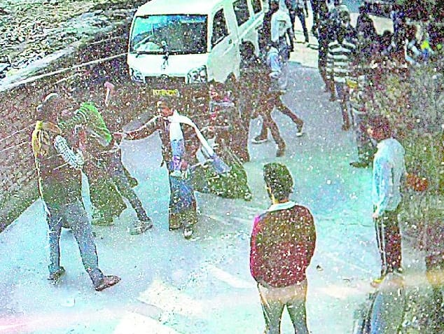 Broke into the school van driver assaulted