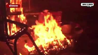 BJP OFFICE SET ABLAZE BY TMC WORKERS