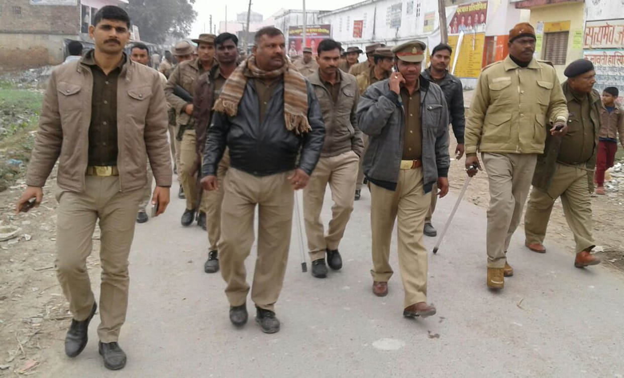 Security forces marched into the root zone