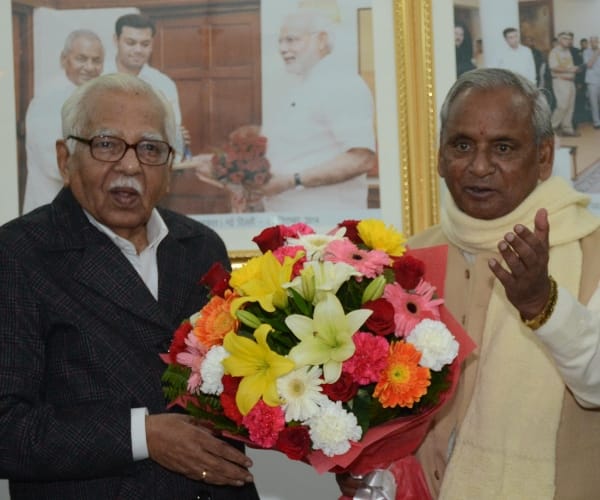 kalyan singh celebrates his 86th birthday in Lucknow.