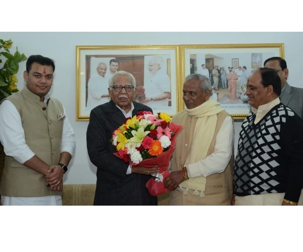 kalyan singh celebrates his 86th birthday in Lucknow.