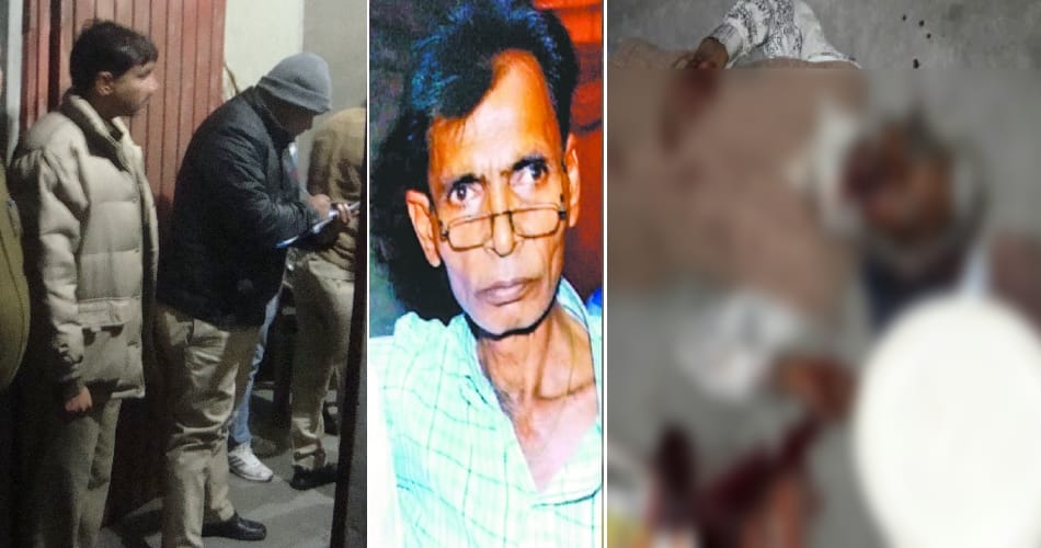oldman killed by Brick, bloodied body was found at pinjore