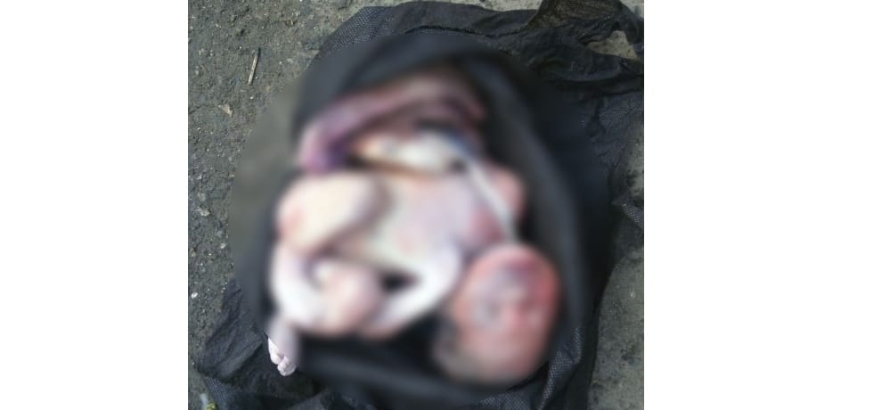 newborn dead body found in garbage