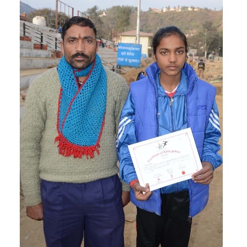 kusum thakur gets first position in 100 meter race