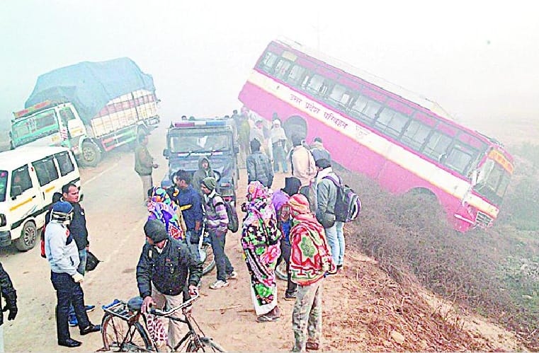 roadways bus crushed The Canter cleaner 