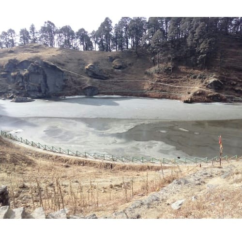 Serolsar lake frozen in Kullu distt of himachal pradesh