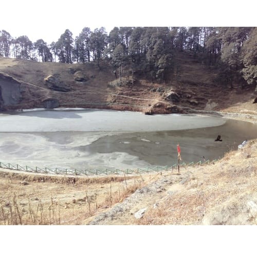 Serolsar lake frozen in Kullu distt of himachal pradesh
