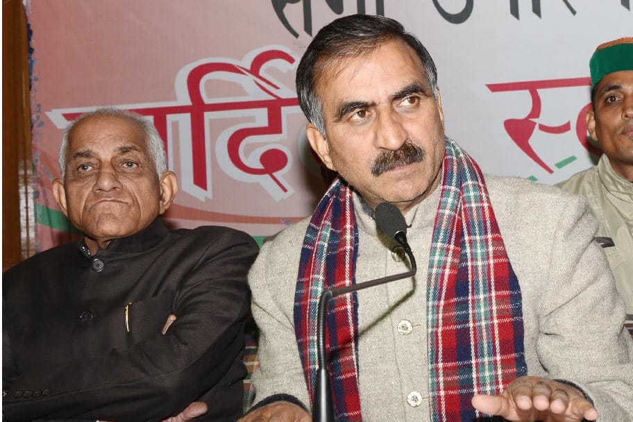 Sukhwinder Singh Sukhu Meeting with Virbhadra Singh.