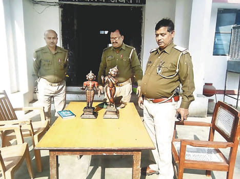 Fourteen days later, statues of Radha-Krishna had