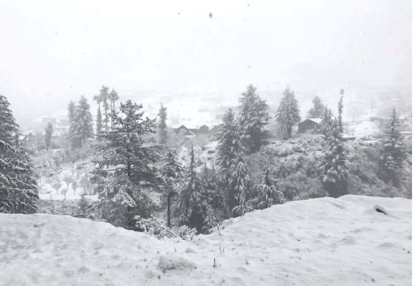 snowfall and rain started in himachal pradesh