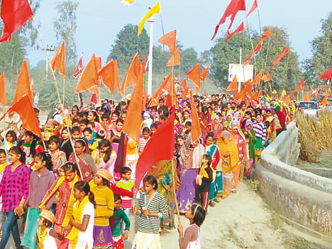 Devotional songs emerged with grand procession