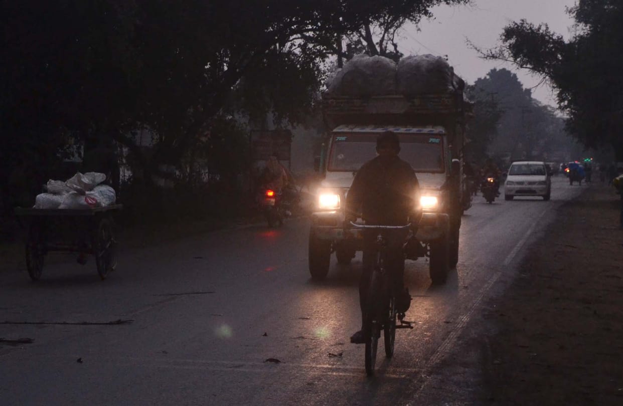The first rains of winter increased melting