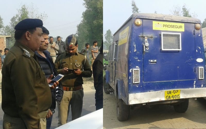 huge amount of currency recovered from cash van during checking in barabanki