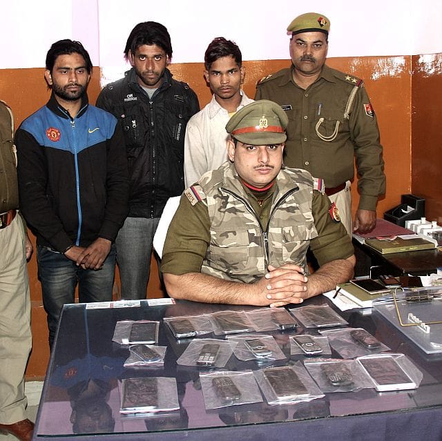 GRP holding three gangsters, seized 15 mobile