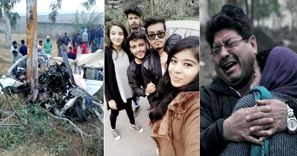 Ludhiana accident, car hit to tree, 4 died on the spot