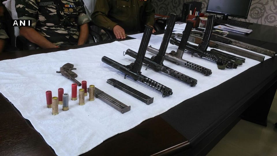 Police & CRPF in a joint ops recovered huge cache of arms