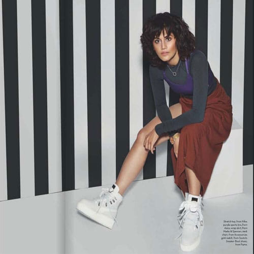 TAAPSEE PANNU VERVE MAGAZINE JANUARY 2017 PHOTOSHOOT