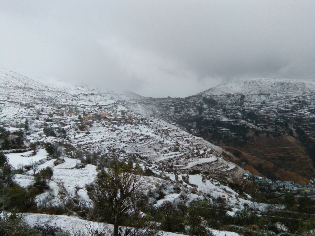 water sources freeze in uttarakhand.