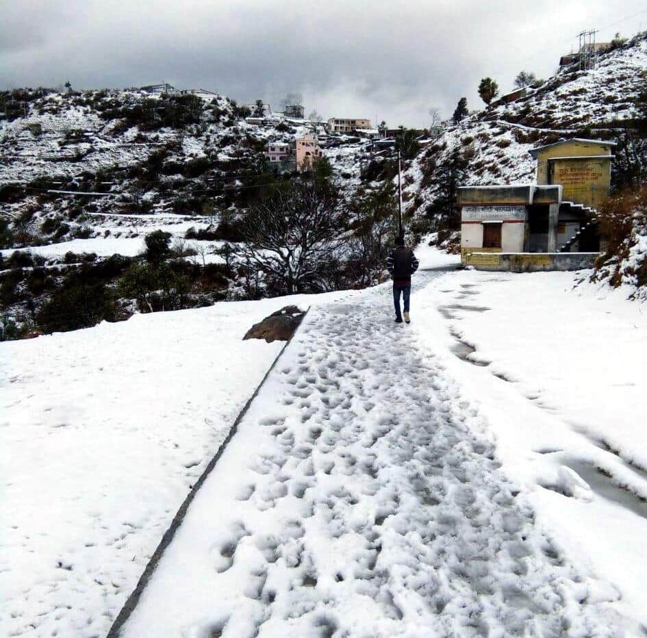 water sources freeze in uttarakhand.