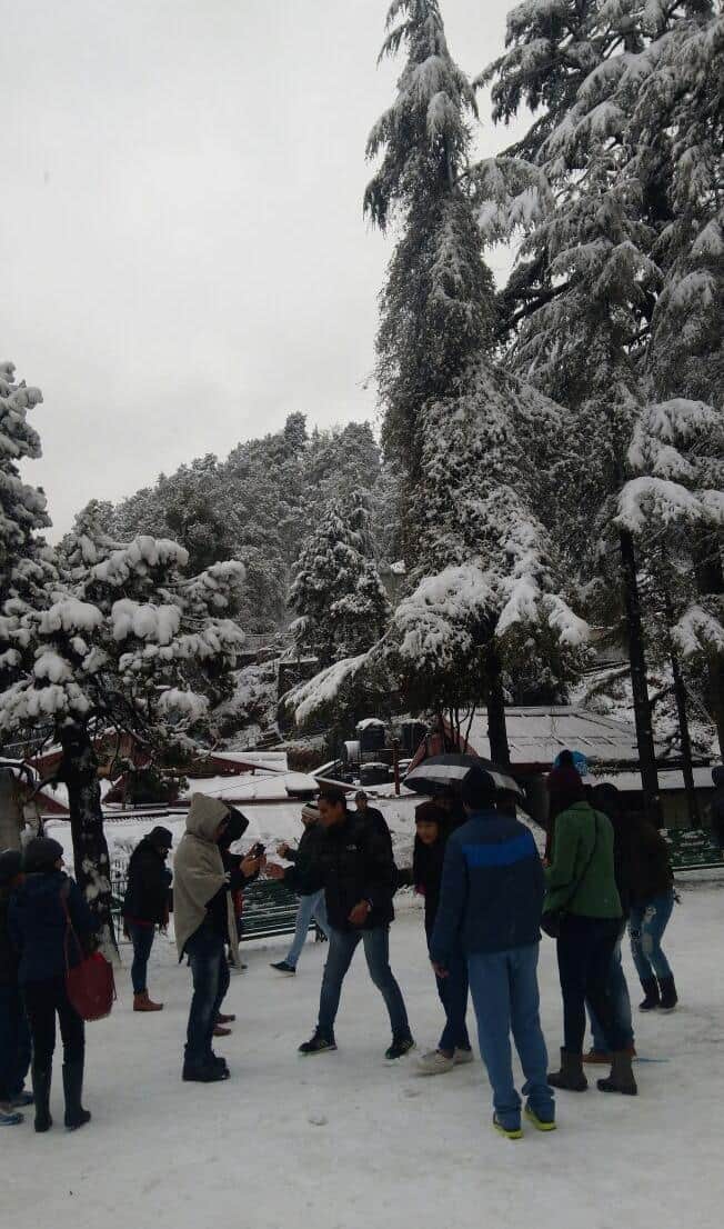 first snowfall in mussoorie in new year.