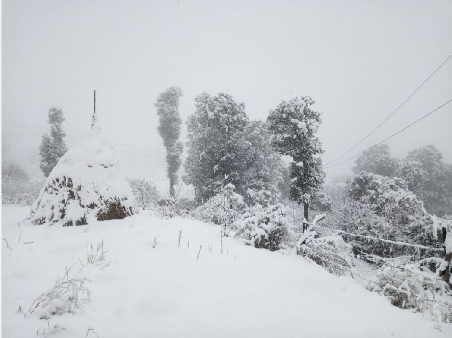 HEAVY snowfall in kashmir valley