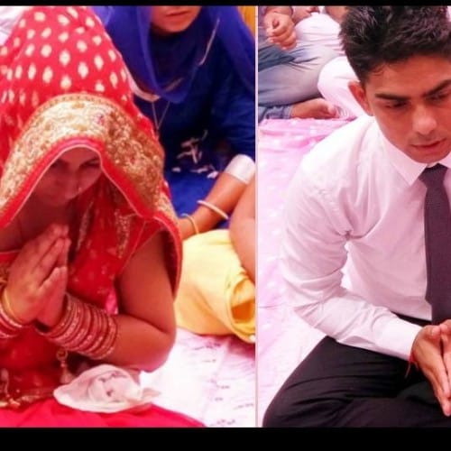 The enginee bride and airforce's soilder groom , the marriage took place in just 15 minutes