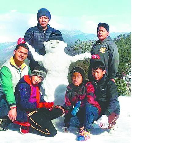 Heavy snowfall in high altitude areas of the district