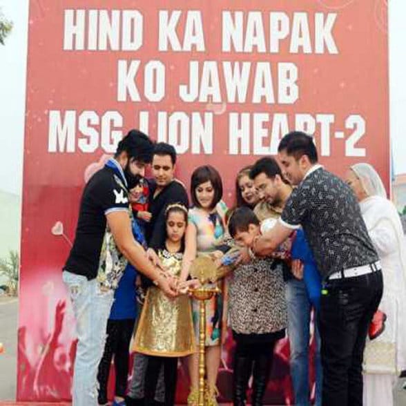 dera sacha sauda pramukh gurmeet ram rahim fifth movie poster released, on surgical strike