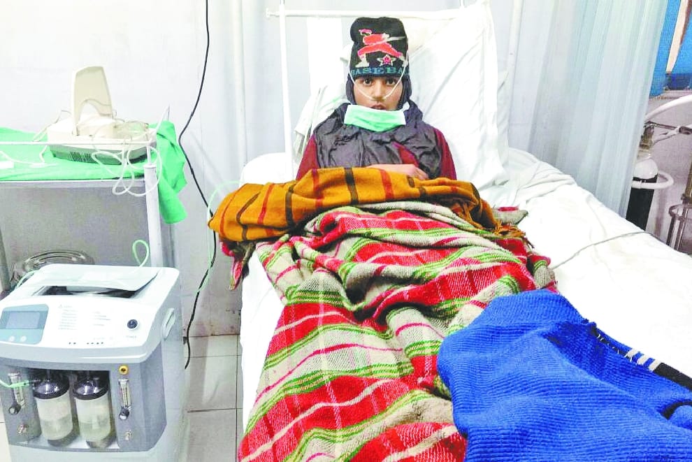 ARMY RESCUE girl in snowfall