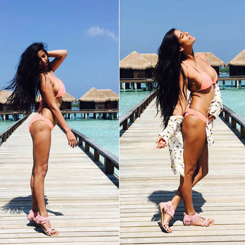 bold photoshoot of poonam pandey in swimsuit