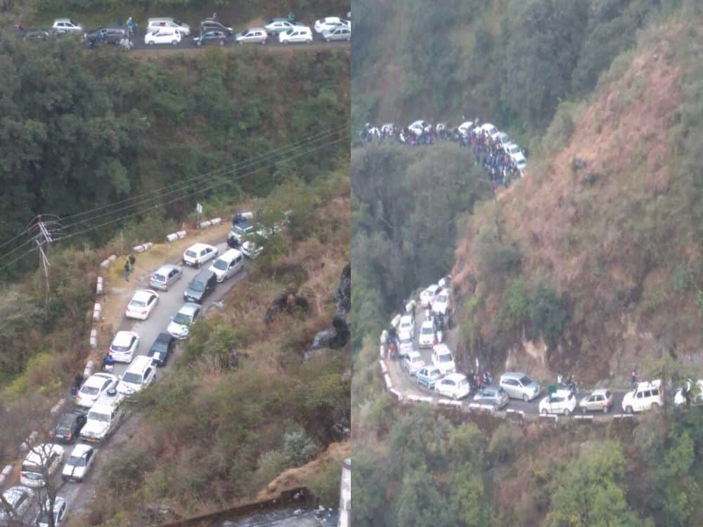 heavy rush in mussoorie