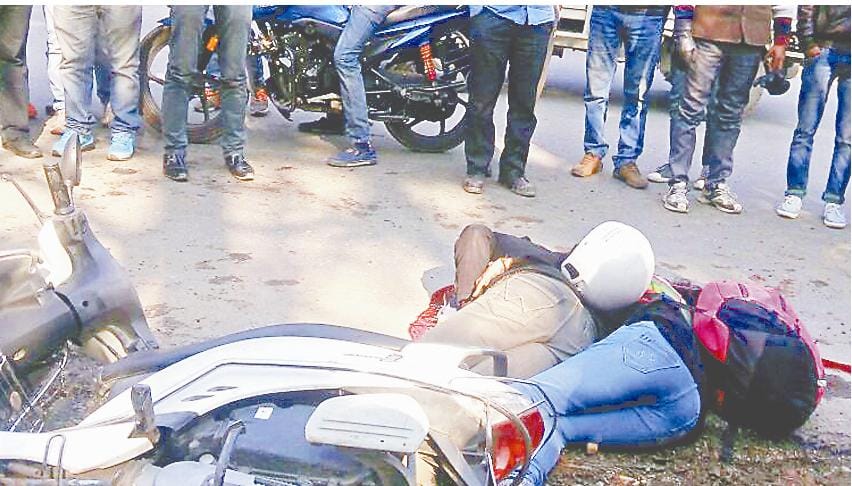 Activa riders young man and woman killed in the accident