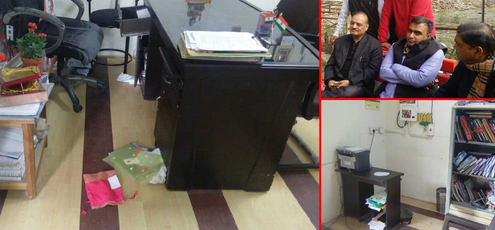 theft at bjp mla omprakash sharma office