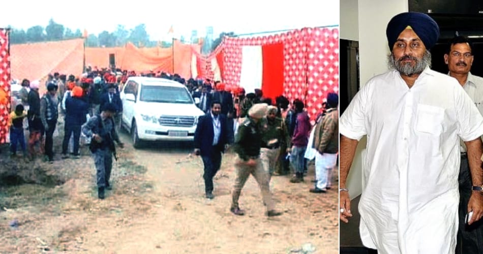 Stones hurled at Sukhbir Badal’s convoy during his Jalalabad visit