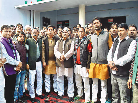 sp office is mulayams,  no space for seprate group