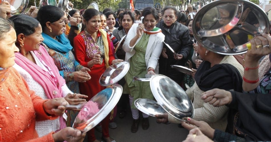 Chandigarh women protest, chandigarh congress, poonam sharma