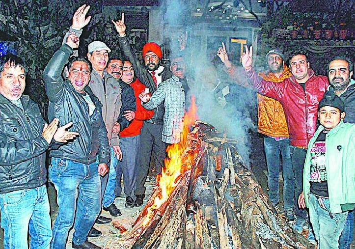 Bhangra beat of drums in Lohri Milan