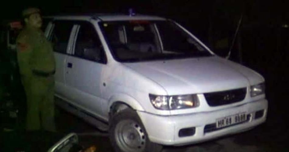 MOS pilot car, crashed into a tree, Haryana news