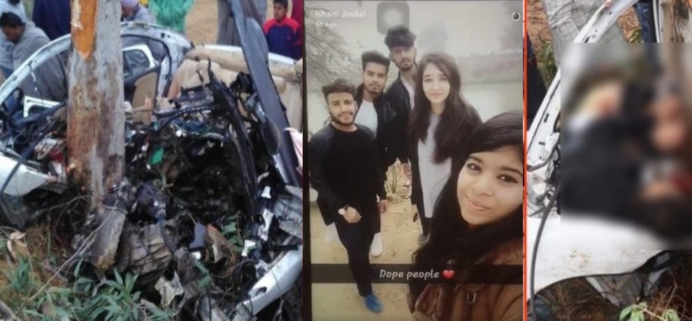 four youngsters uploaded video of celebration on snapchat before accident at ludhiana