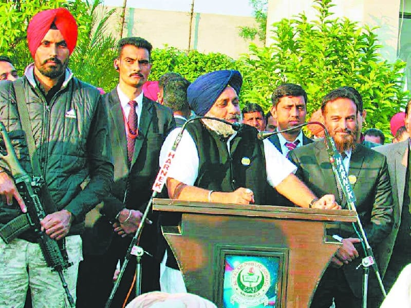 Punjab Deputy Chief Minister Sukhbir Singh Badal, meeting with Vrkeron, Malerkotla, Sangrur