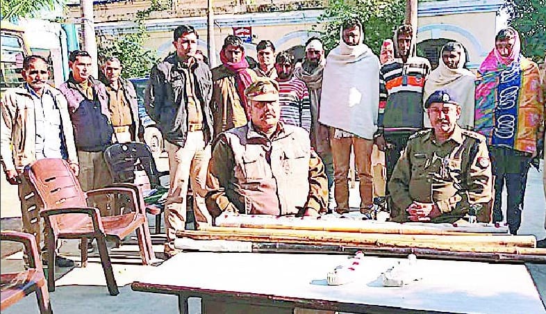 Chou Shnspur Case seven arrested, arms recovered