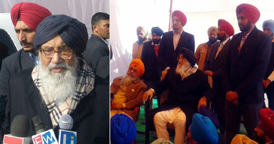 Shoe hurled at Punjab CMBadal during Sangat Darshan, badal on aap
