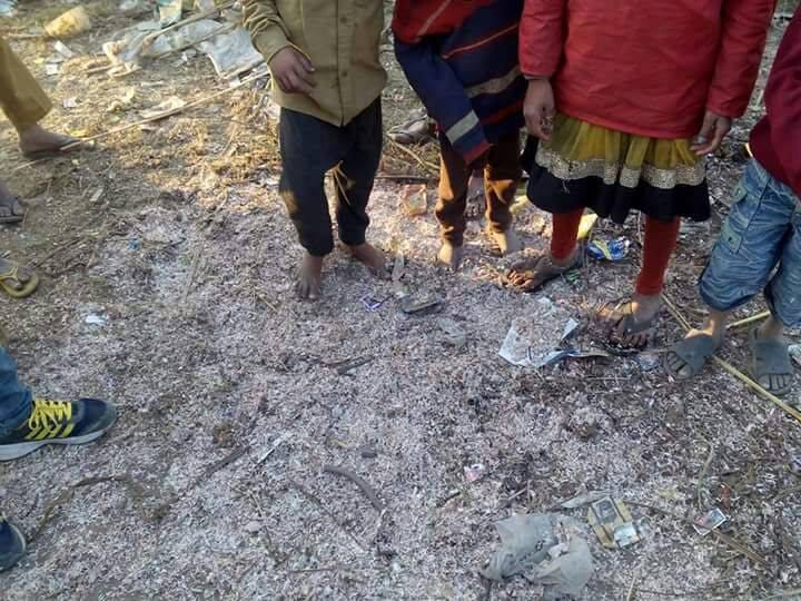 damaged pieces of notes found in Kanpur