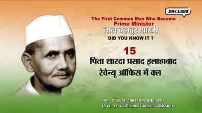 UNKNOWN FACTS ABOUT LAL BAHADUR SHASTRI 