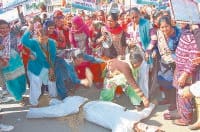 congress, women workers, protest, kaithal