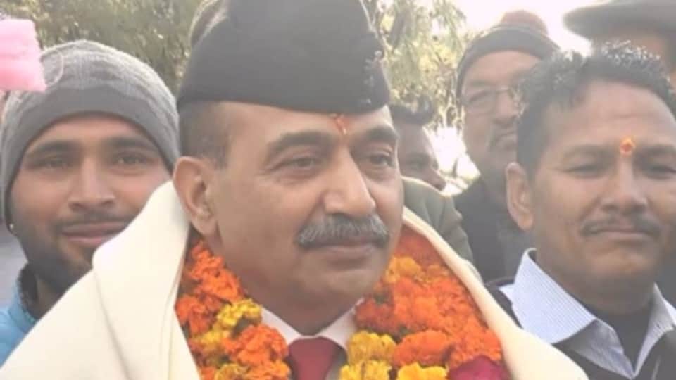 dgmo anil kumar bhatt in his village tehri garhwal.